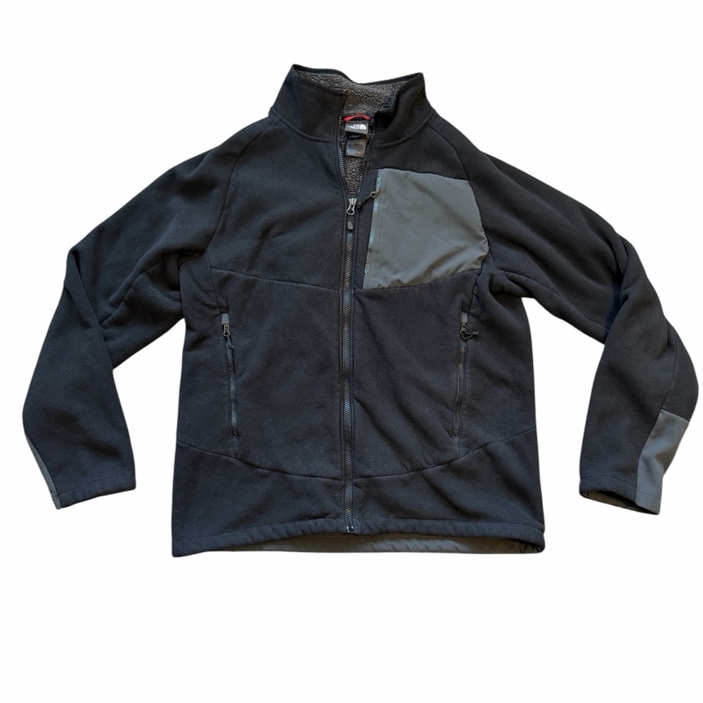The North Face Men’s Chimborazo Full Zip Fleece‎ Jacket Size Large Black Gray